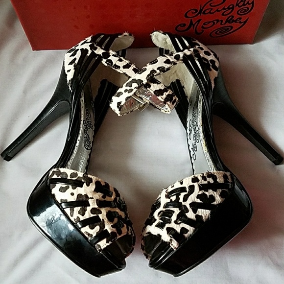 *SOLD* Naughty Monkey "Double Vision" White Black Cheetah - Picture 6 of 7